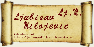 Ljubisav Milojević vizit kartica